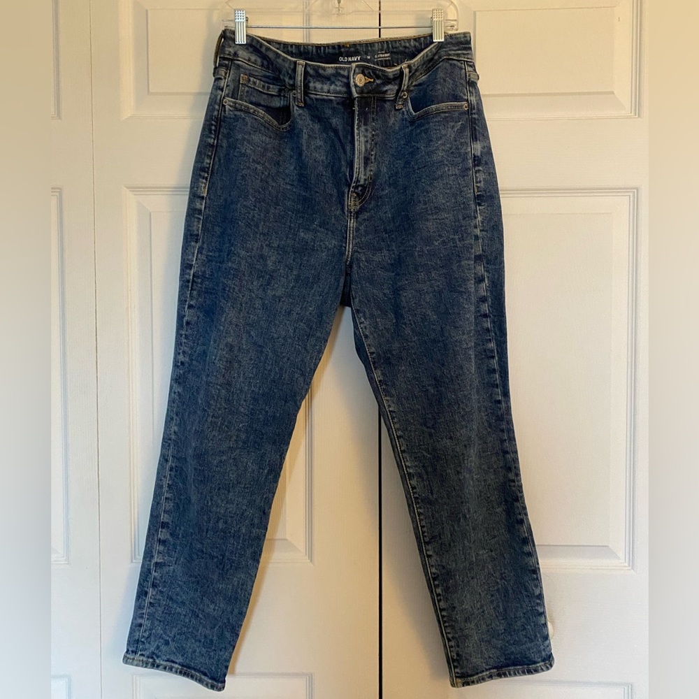 Old navy blue jeans